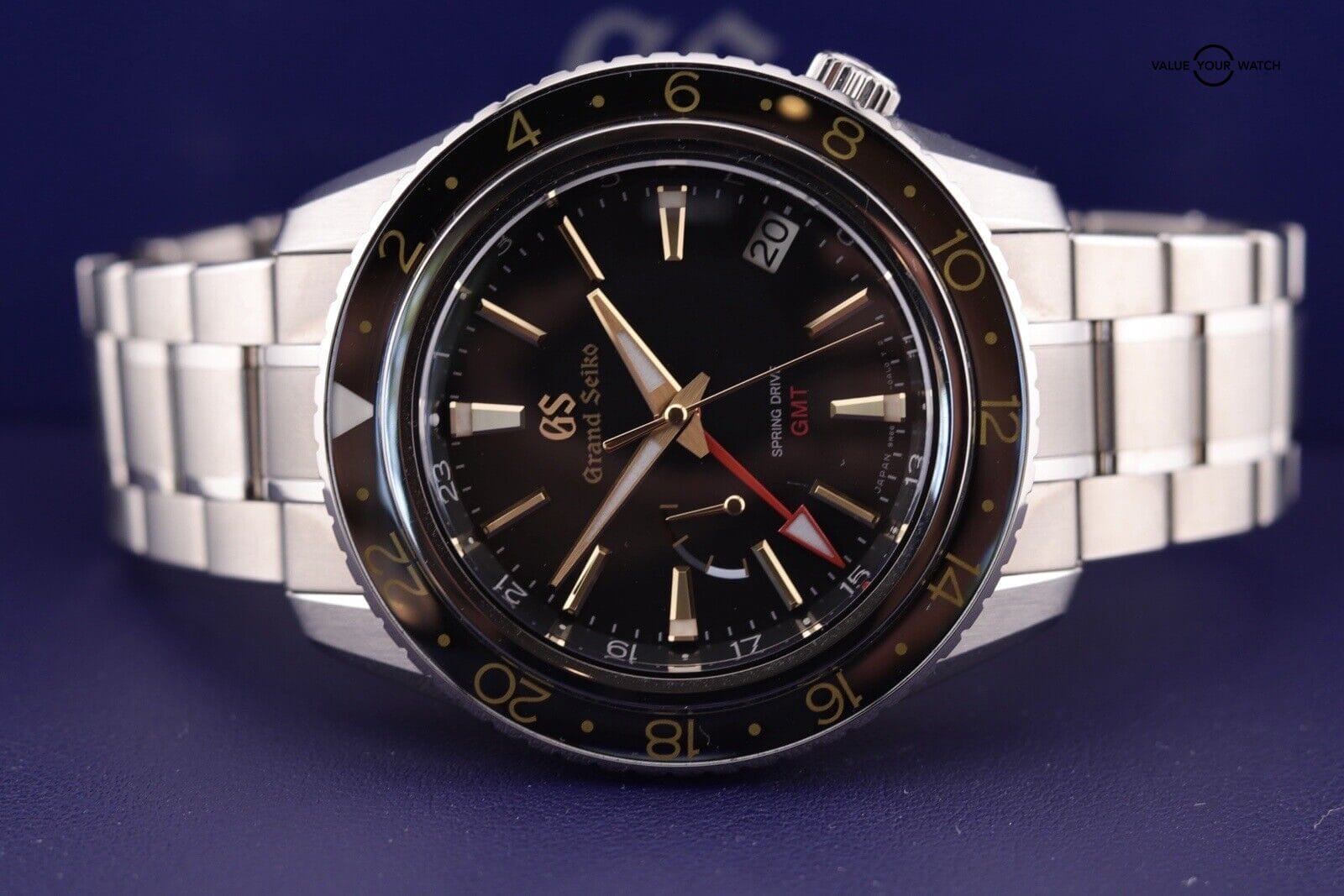 Grand Seiko Sport GMT Diver Spring Drive - SBGE215G - Titanium x Gold - Complete