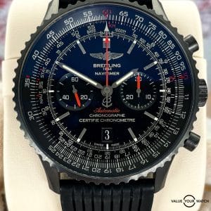 Breitling Navitimer Chronograph B01 Limited Edition Black Steel - 46mm - Box + Papers + Extra Strap – MB0128