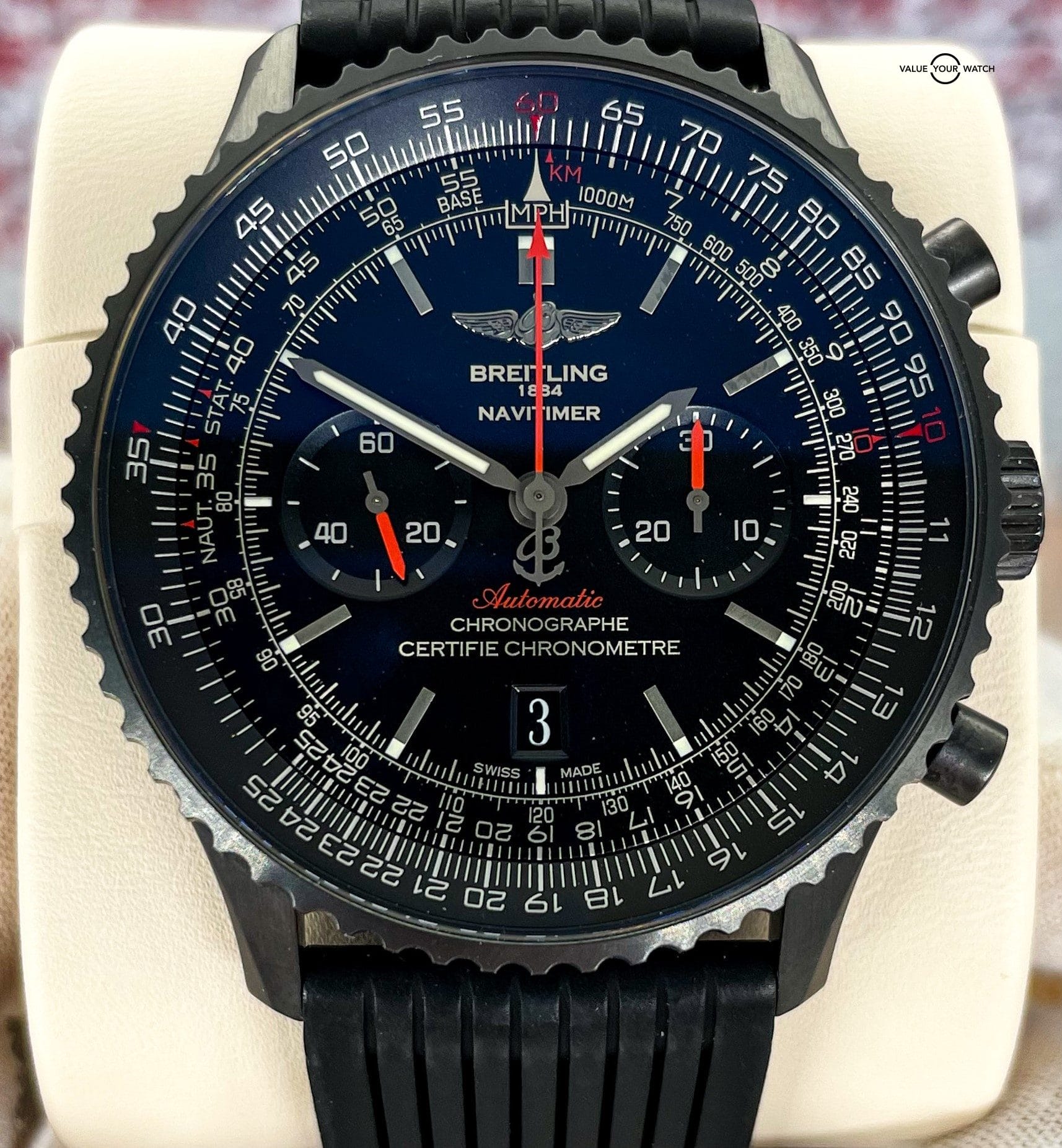 breitling navitimer black steel