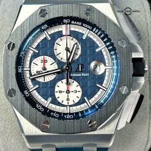 Audemars Piguet PLATINUM Royal Oak Offshore 44mm Blue Dial BOXES/PAPERS!