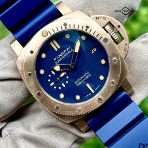 2023 Panerai Luminor Submersible Bronze Blue Dial Men's Watch - PAM01074