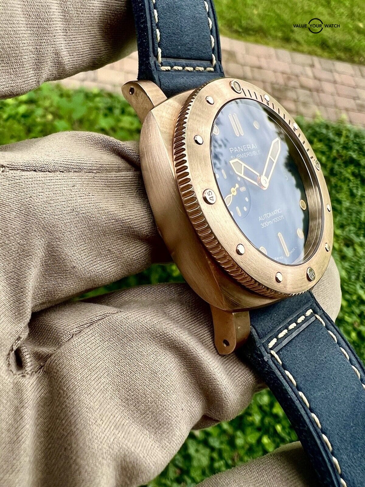 2023 Panerai Luminor Submersible Bronze Blue Dial Men's Watch - PAM01074 - Image 8