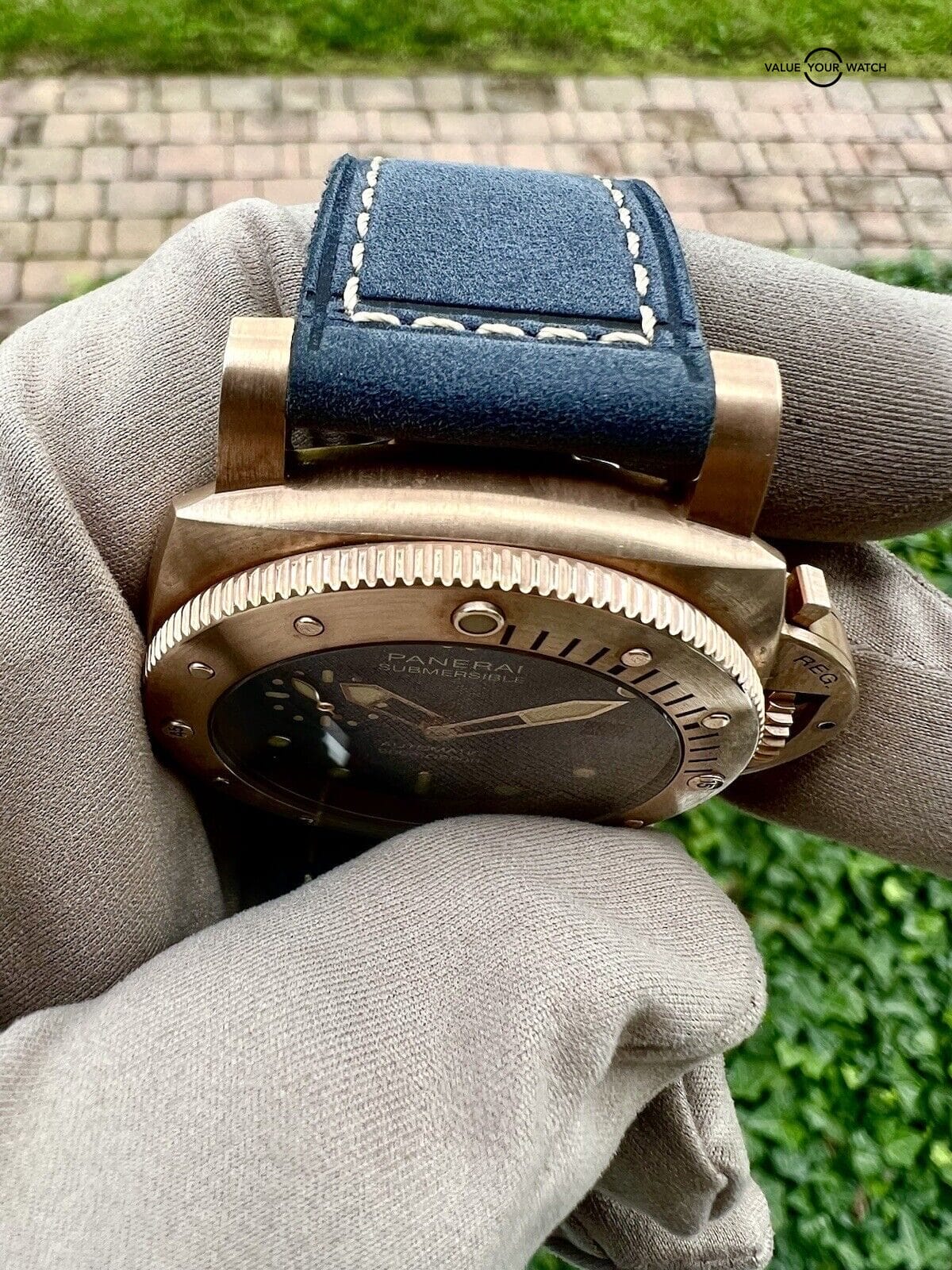 2023 Panerai Luminor Submersible Bronze Blue Dial Men's Watch - PAM01074 - Image 11