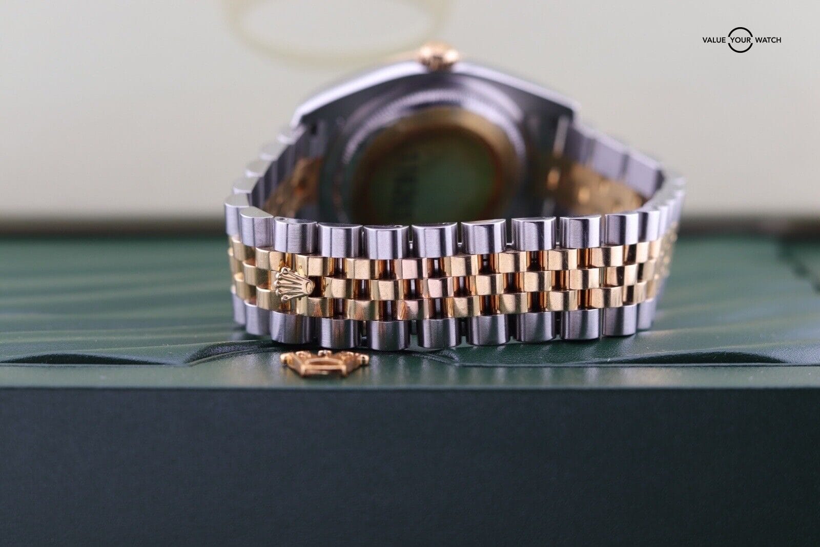 ROLEX MENS DATEJUST WATCH 18KT GOLD STEEL 36MM TURN-O-GRAPH 116263 WITH PAPERS - Image 5