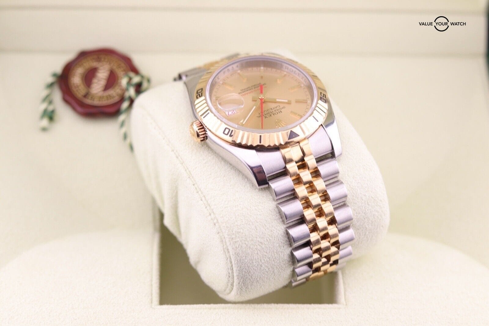 ROLEX MENS DATEJUST WATCH 18KT GOLD STEEL 36MM TURN-O-GRAPH 116263 WITH PAPERS - Image 8