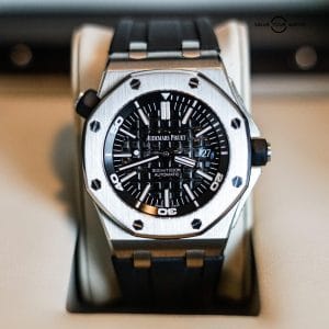 AUDEMARS PIGUET Royal Oak Offshore 42 Steel Black BOX &#038; PAPERS SERVICED- 15703ST