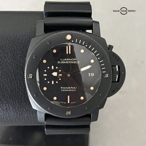 Panerai Luminor Submersible 1950 3 Days Auto Ceramic Mens Strap Watch PAM 508