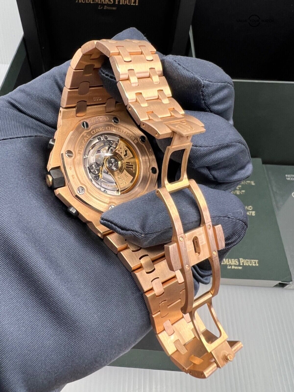 2017 Box Papers Audemars Piguet Royal Oak Offshore Salmon Dial Rose Gold 42mm - Image 3
