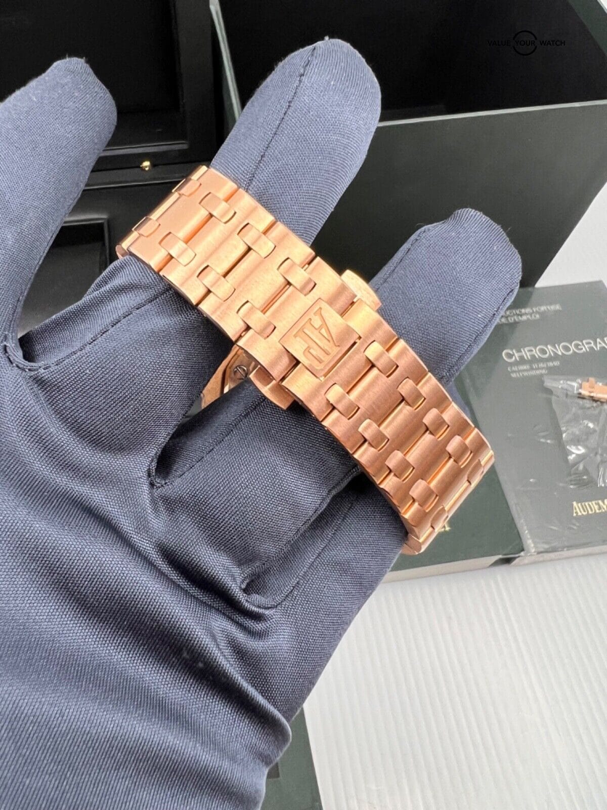 2017 Box Papers Audemars Piguet Royal Oak Offshore Salmon Dial Rose Gold 42mm - Image 5