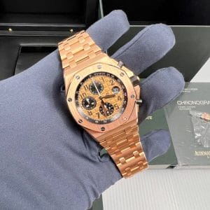 2017 Box Papers Audemars Piguet Royal Oak Offshore Salmon Dial Rose Gold 42mm