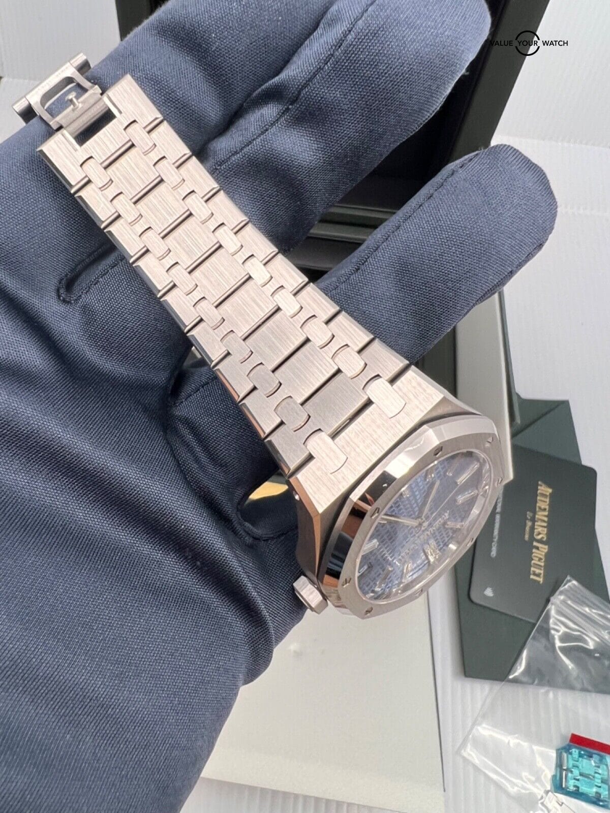 Limited 100 Audemars Piguet Ice Blue Baguette Diamond Dial White Gold AP 41mm - Image 5