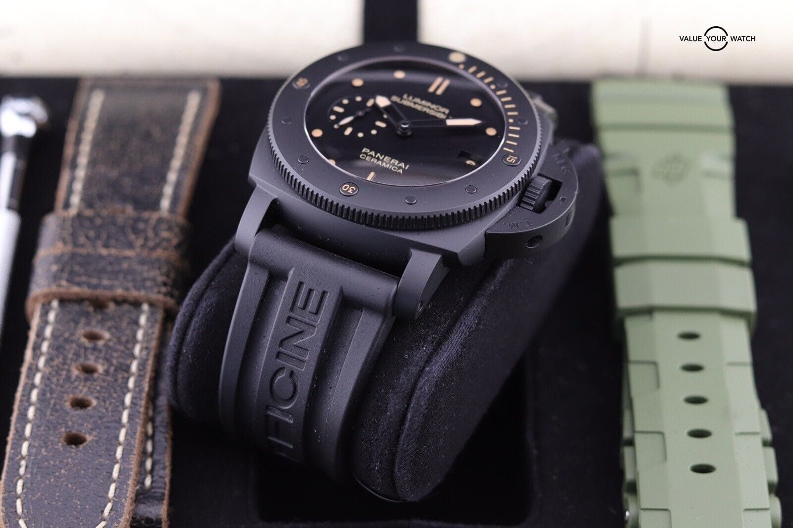 Panerai Luminor Submersible 1950 3 Days Auto Ceramic Mens Strap Watch PAM 508 - Image 2