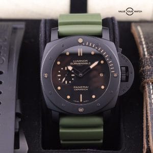 Panerai Luminor Submersible 1950 3 Days Auto Ceramic Mens Strap Watch PAM 508
