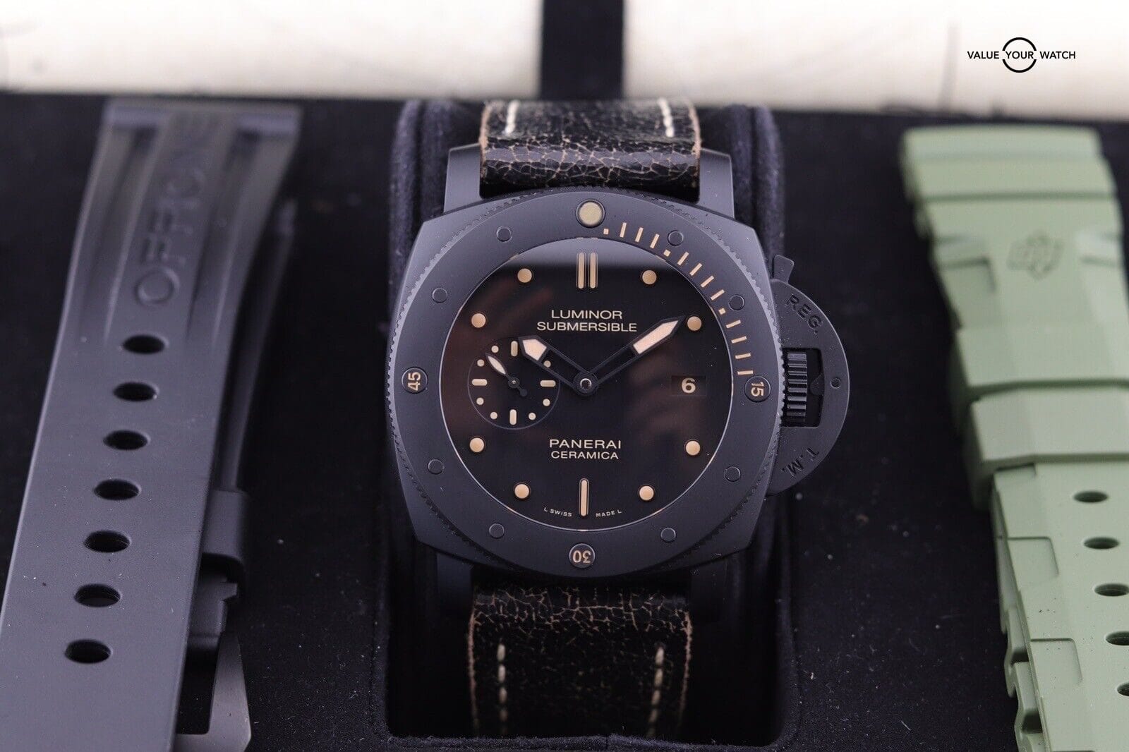 Panerai Luminor Submersible 1950 3 Days Auto Ceramic Mens Strap Watch PAM 508 - Image 6