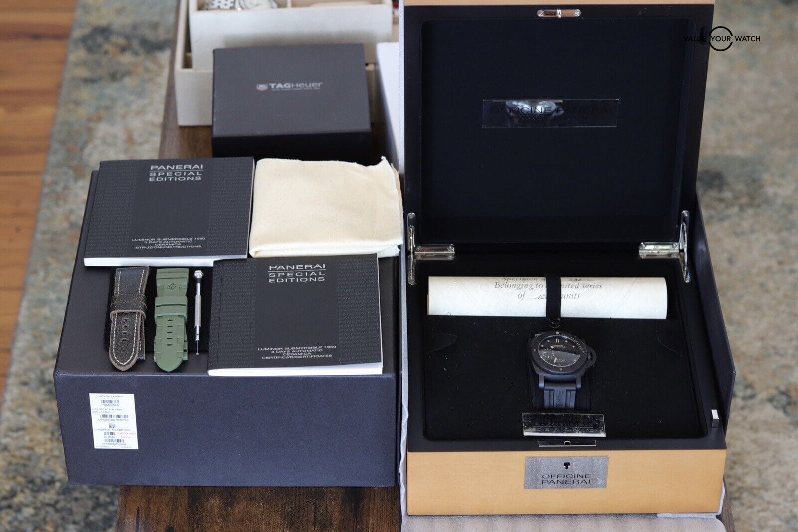 Panerai Luminor Submersible 1950 3 Days Auto Ceramic Mens Strap Watch PAM 508 - Image 7