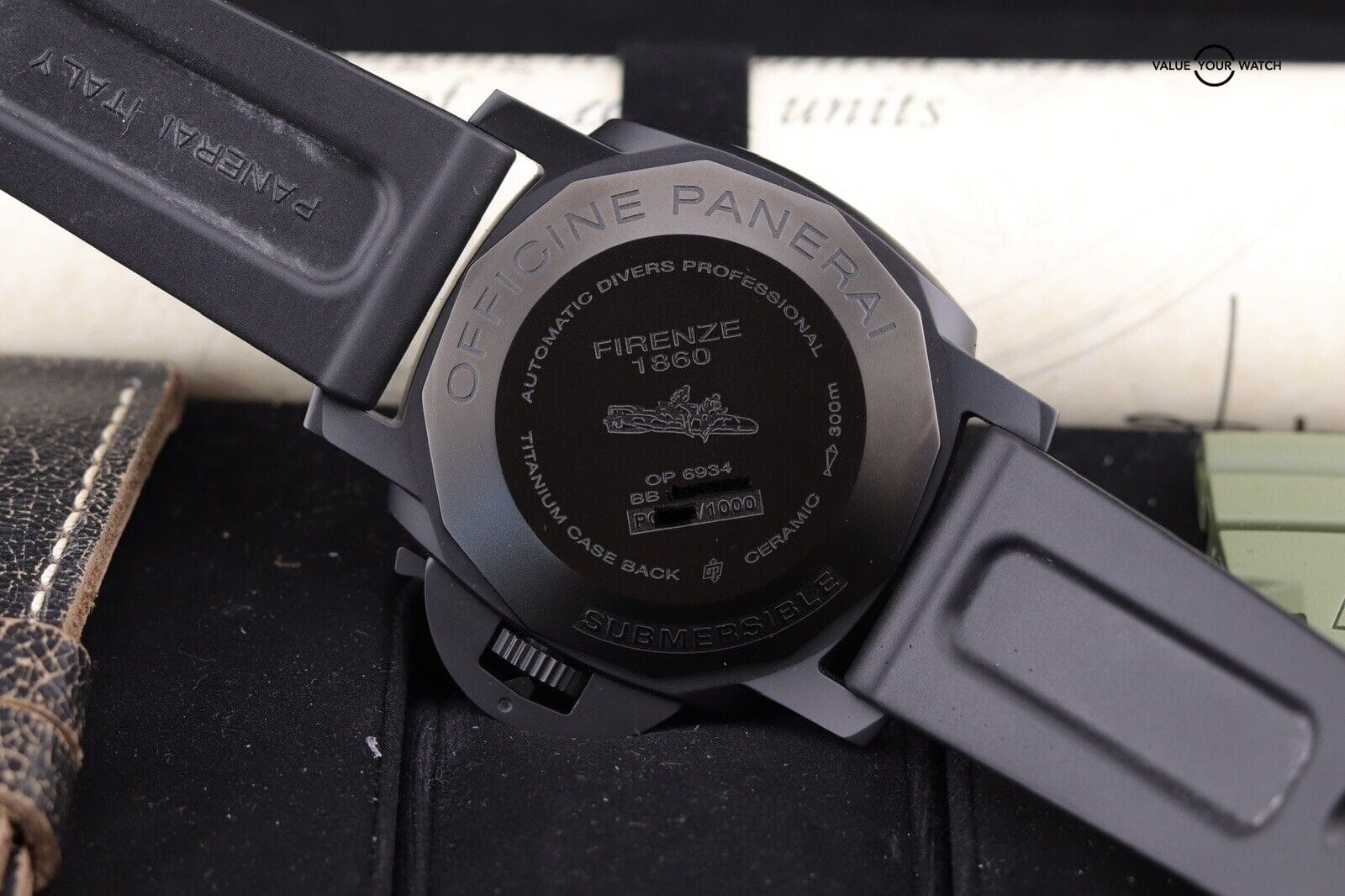 Panerai Luminor Submersible 1950 3 Days Auto Ceramic Mens Strap Watch PAM 508 - Image 8