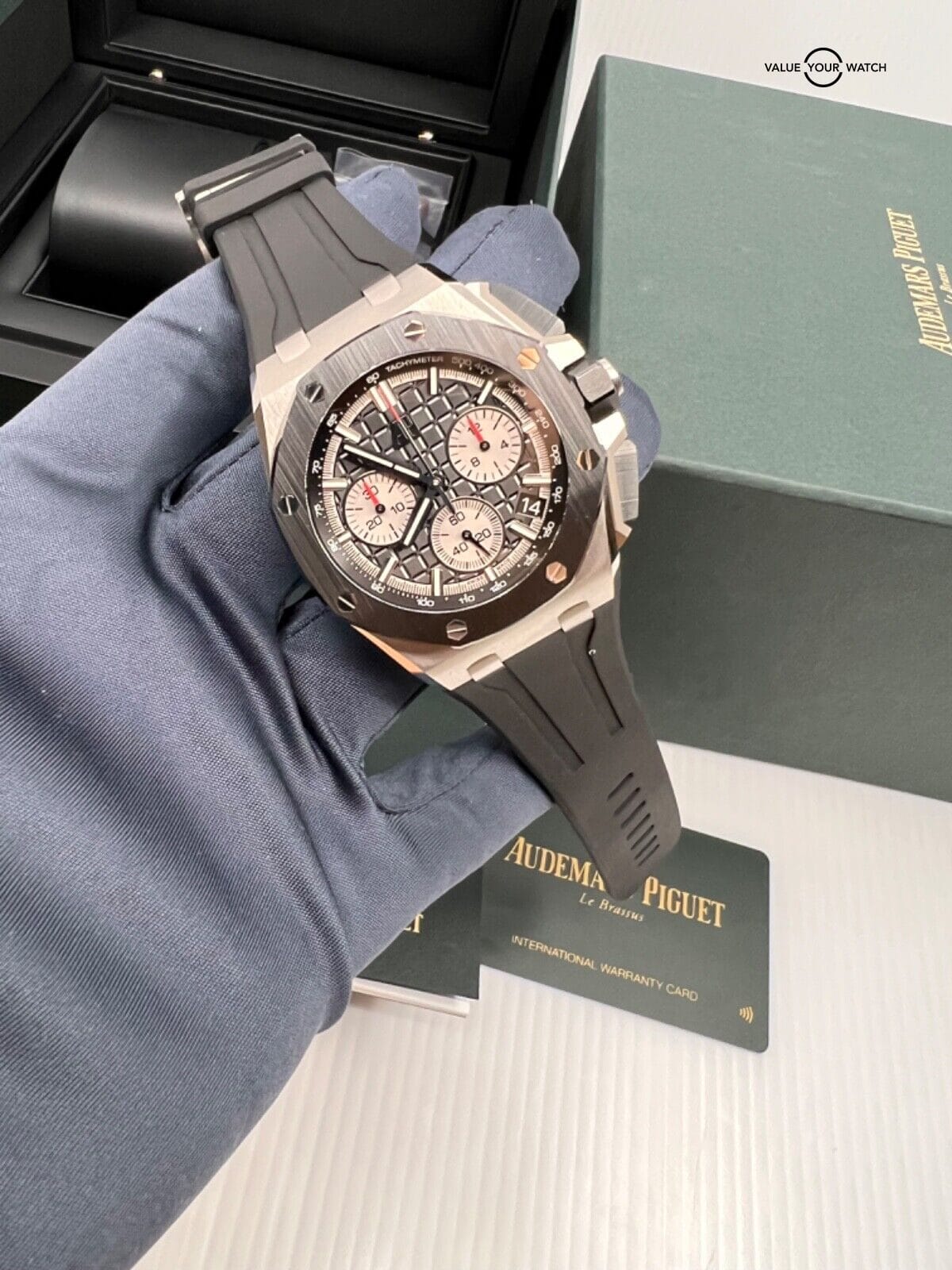 Ceramic Bezel 43mm Black Dial Audemars Piguet AP Royal Oak Offshore Chronograph - Image 2