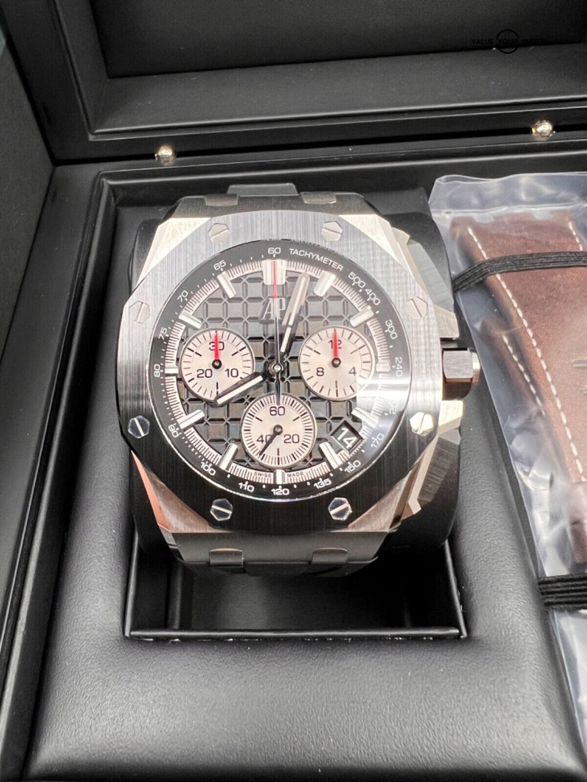 Ceramic Bezel 43mm Black Dial Audemars Piguet AP Royal Oak Offshore Chronograph