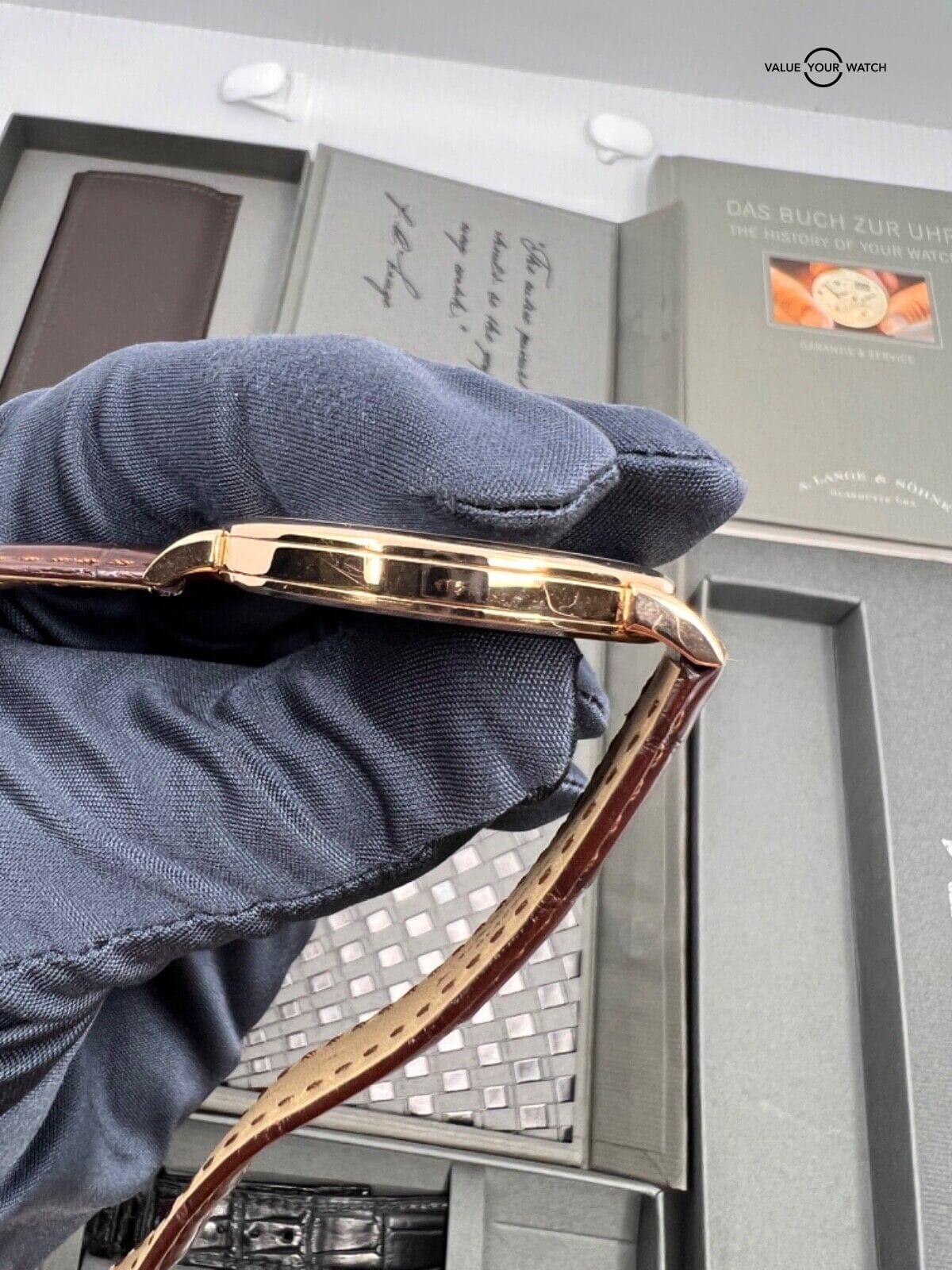 Rose Gold 40mm Complete Set A.LANGE & SOHNE SAXONIA 211.032 Hand Engraved Bridge - Image 5