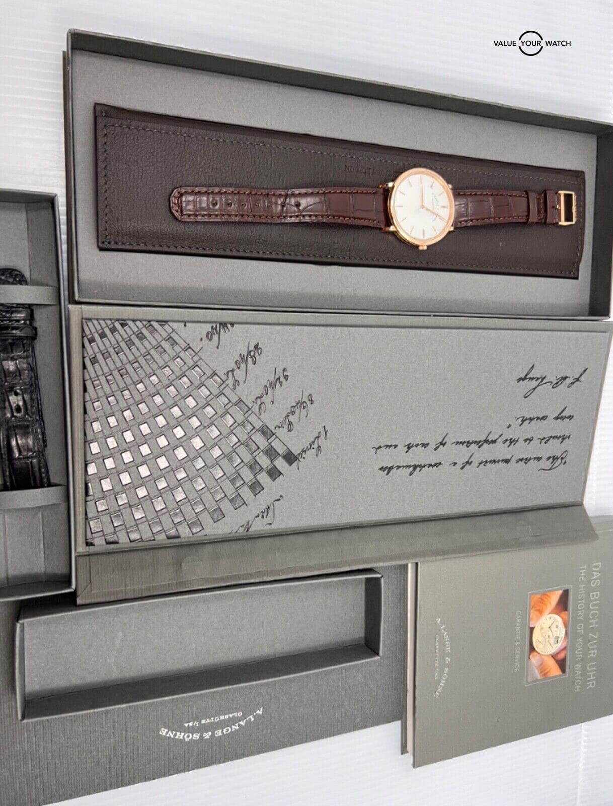 Rose Gold 40mm Complete Set A.LANGE & SOHNE SAXONIA 211.032 Hand Engraved Bridge - Image 6