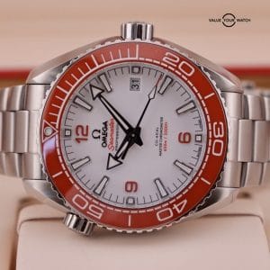 Omega Seamaster Planet Ocean 600M 215.30.44.21.04.001 White Orange CREAMSICLE