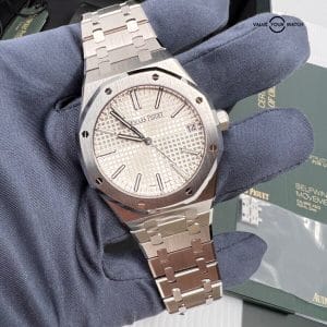 Unpolished 50th Anniversary White Silver Dial Audemars Piguet Royal Oak 41MM