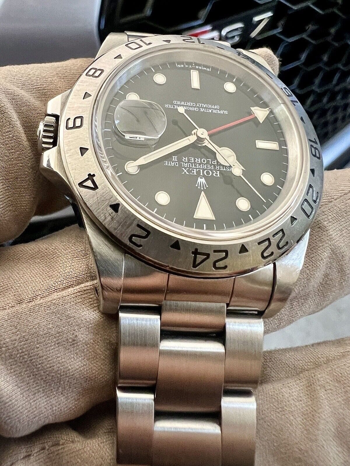 Rolex Explorer 16570 Black Dial Oyster Bracelet with Silver Bezel - Image 9