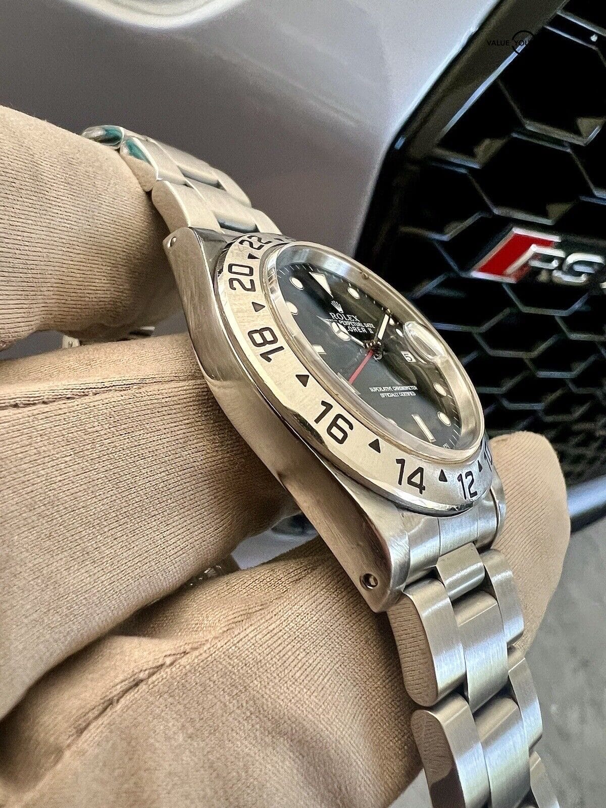 Rolex Explorer 16570 Black Dial Oyster Bracelet with Silver Bezel - Image 13