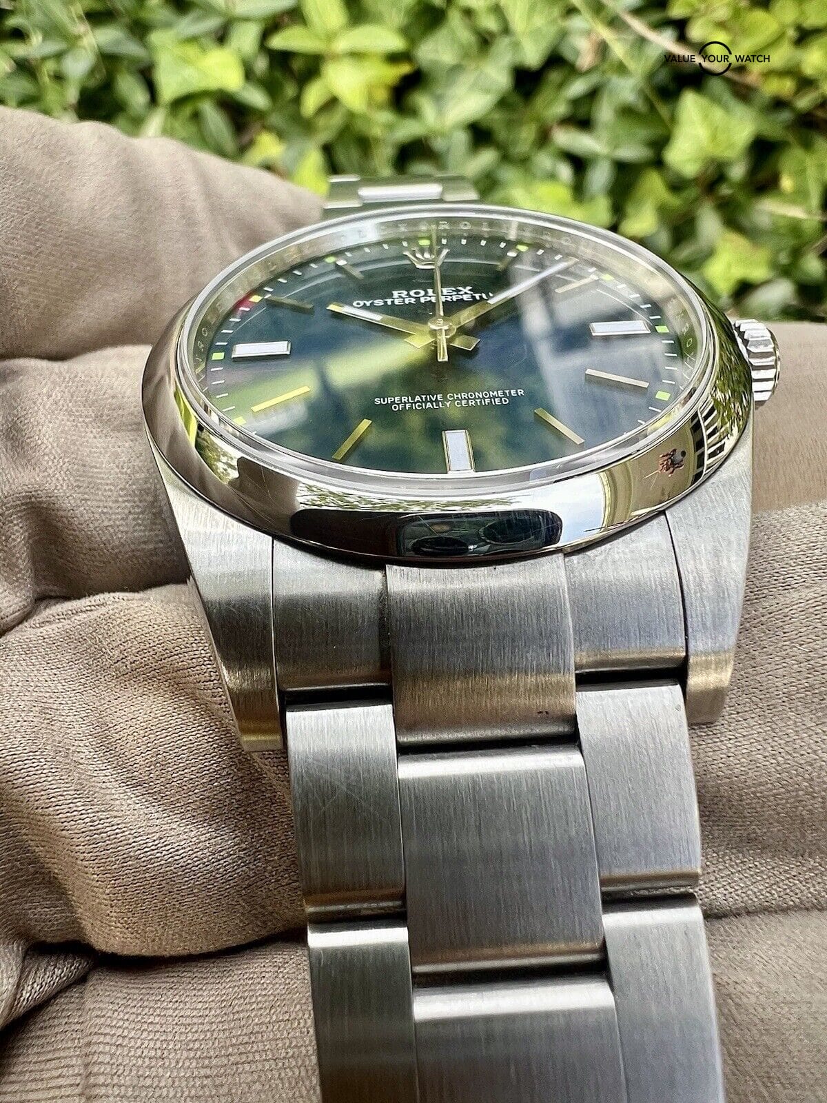 Rolex Oyster Perpetual 39 114300 Blue and Green Dial Complete Set Box & Papers - Image 3