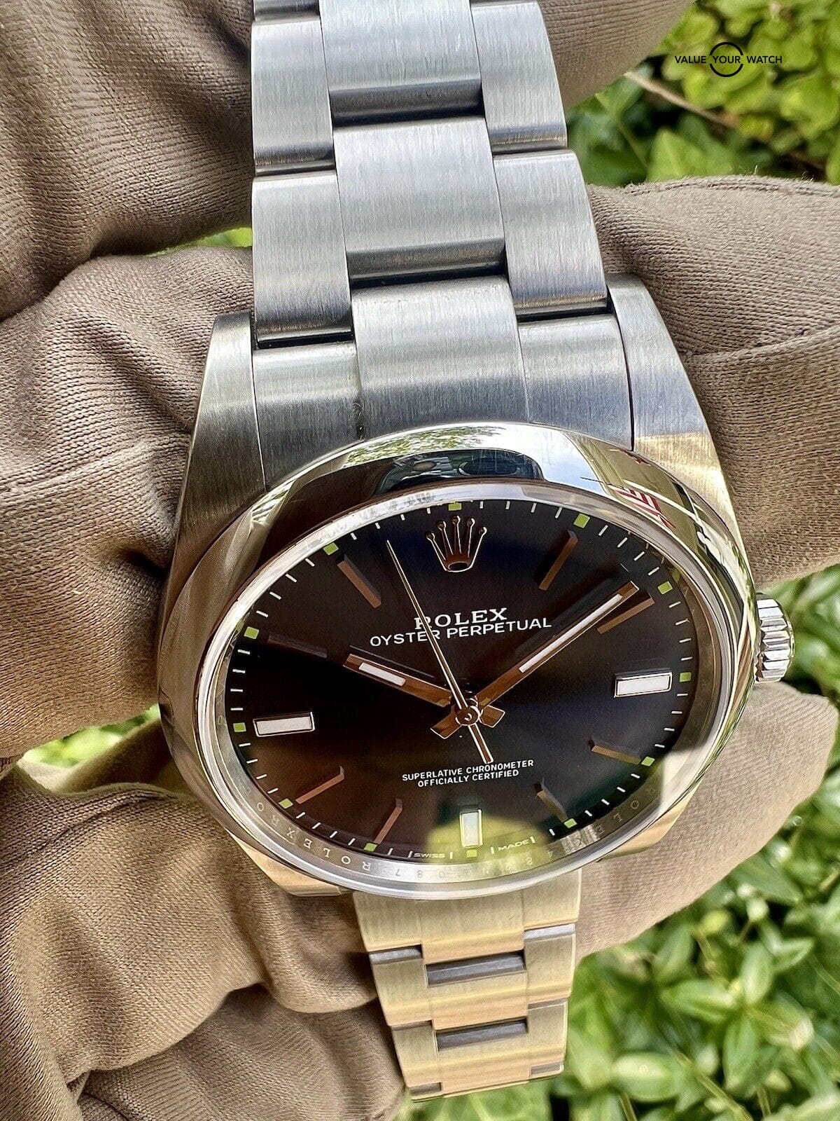 Rolex Oyster Perpetual 39 114300 Blue and Green Dial Complete Set Box & Papers - Image 4