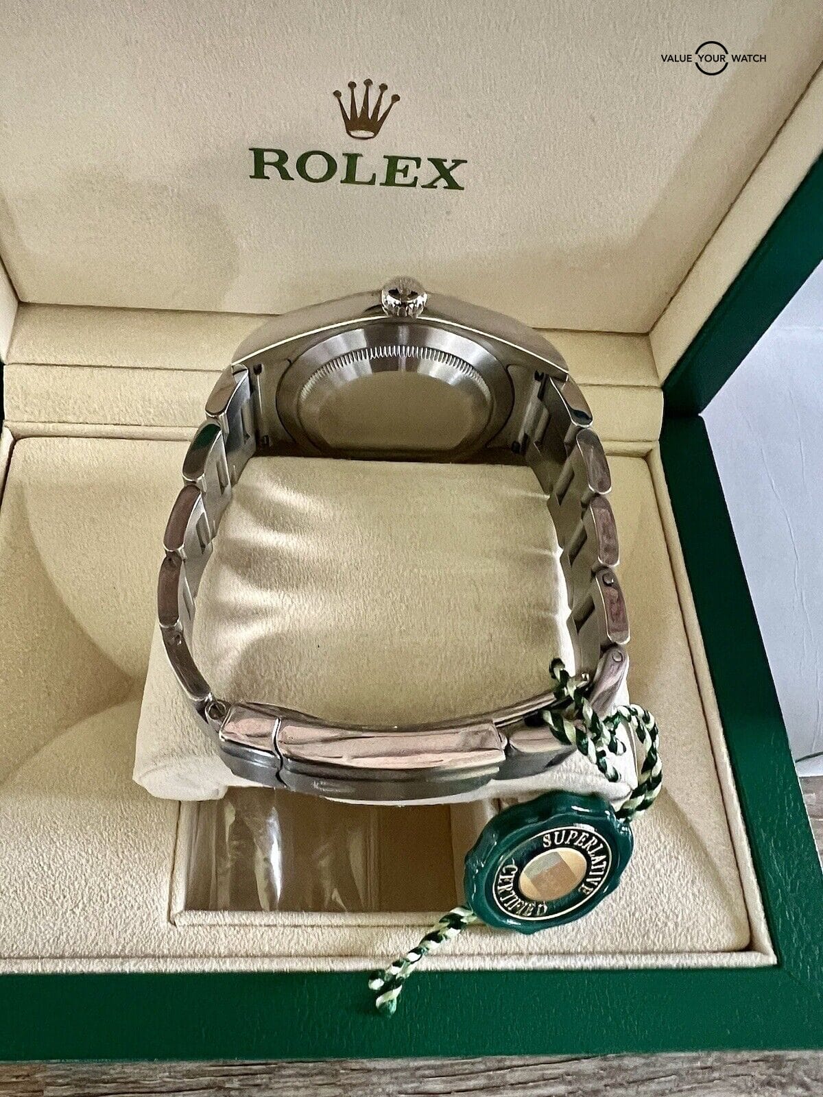 Rolex Oyster Perpetual 39 114300 Blue and Green Dial Complete Set Box & Papers - Image 8