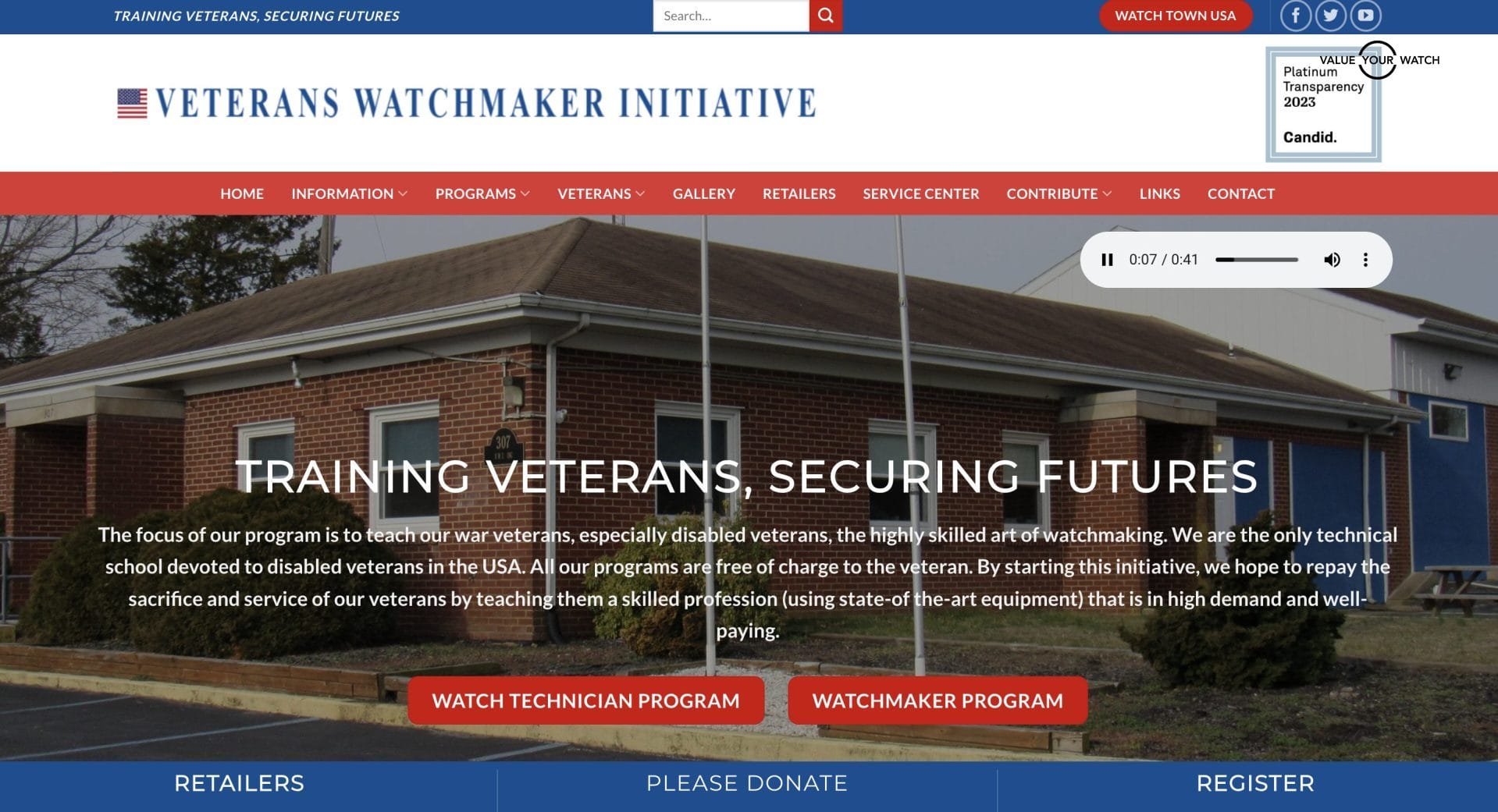 Veterans Watchmaker Initiative school