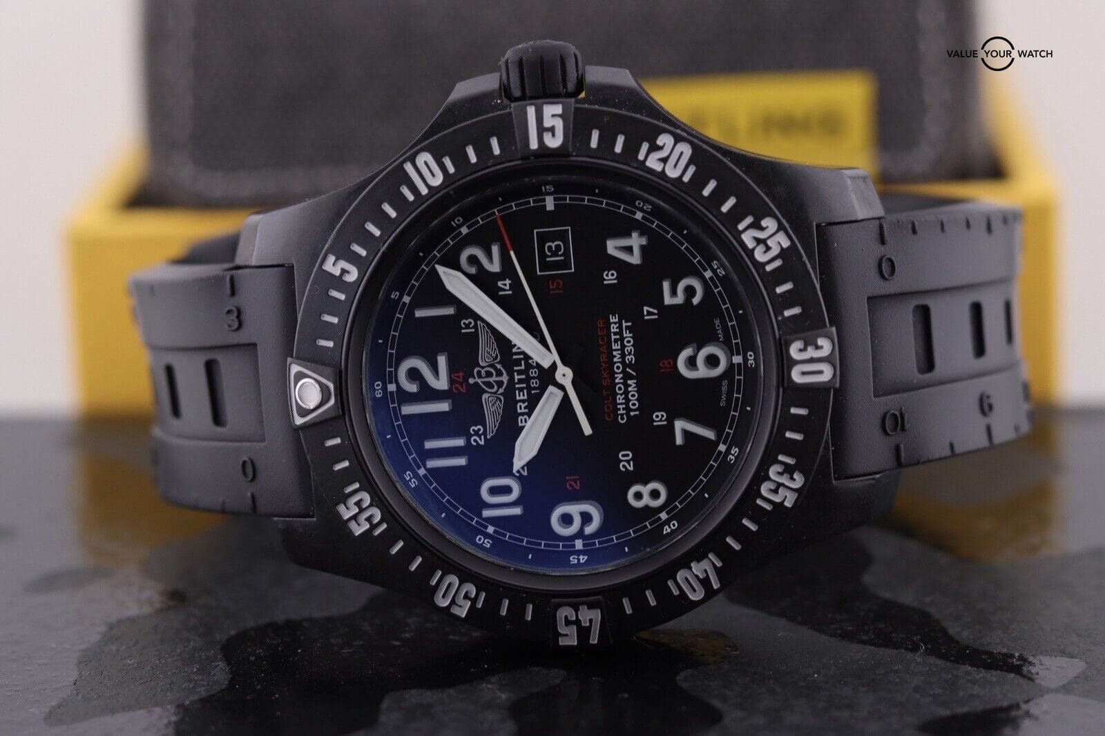 Breitling Colt Skyracer Men's Black Watch - X74320 Complete Set