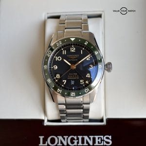 Longines Spirit Zulu Time 42mm Green Bezel