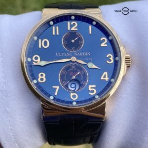 Ulysse Nardin MAXI MARINE CHRONOMETER 266 66 18k Rose Gold Blue