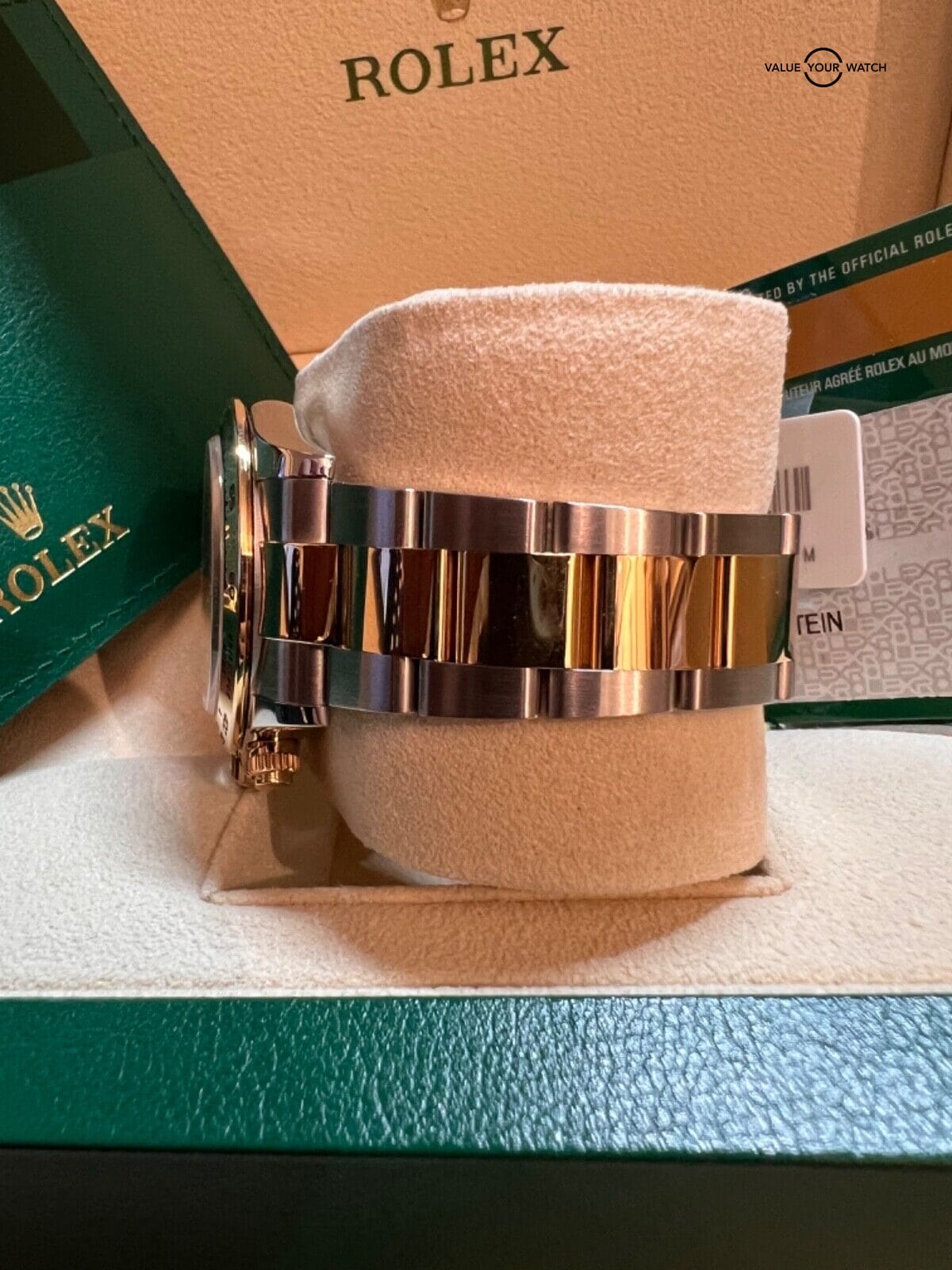 2020 Champagne Dial Box Papers Rolex Daytona Two-Tone 18K Yellow Gold Steel - Image 3