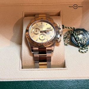 2020 Champagne Dial Box Papers Rolex Daytona Two-Tone 18K Yellow Gold Steel