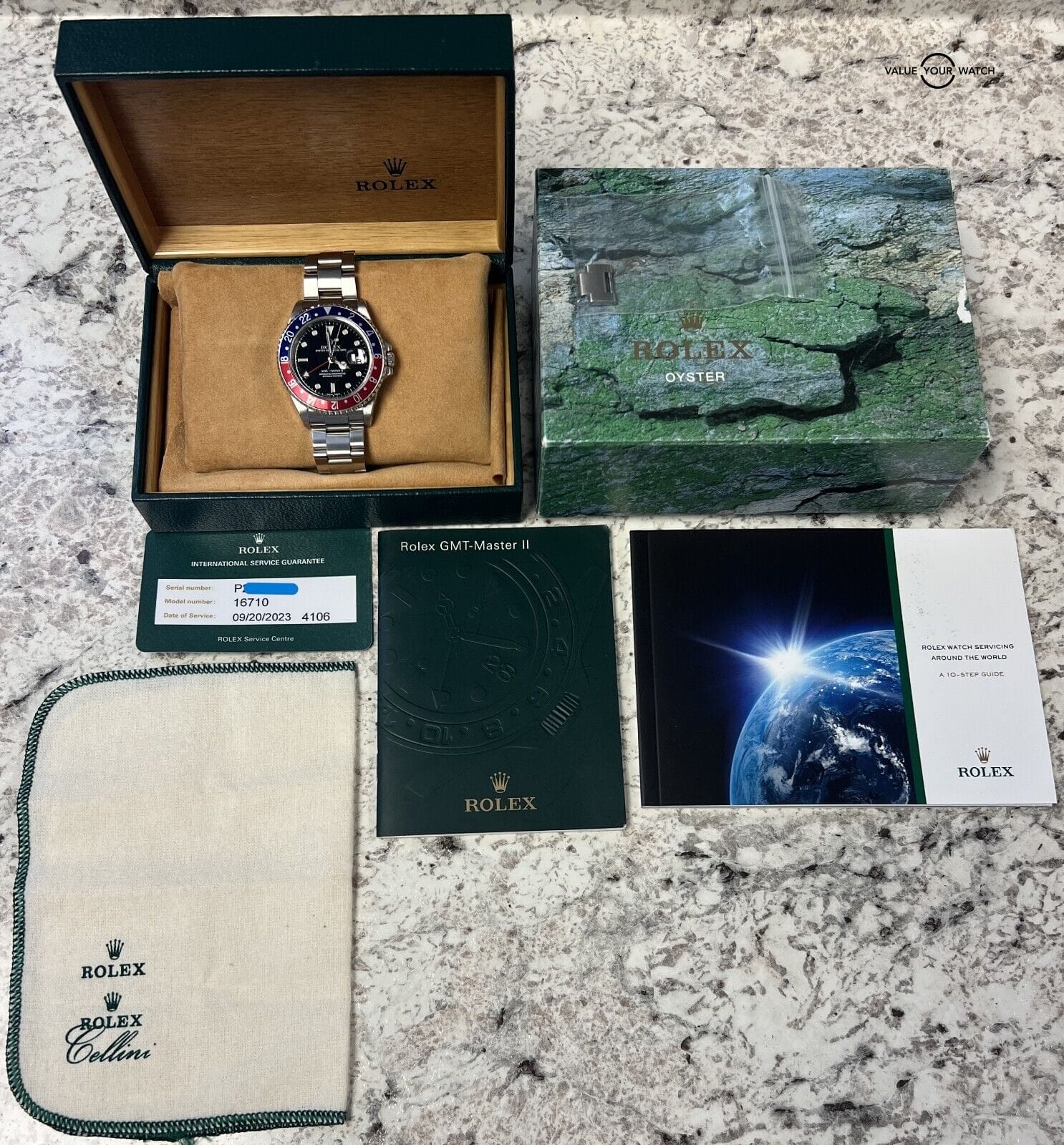 Rolex GMT Master II Pepsi 16710 Blue Red Stainless Steel 40mm 2023 SERVICED! - Image 4