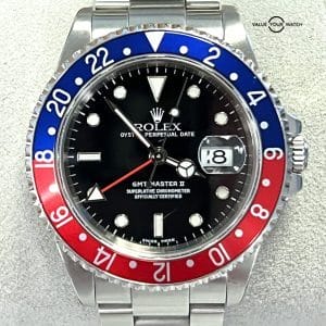 Rolex GMT Master II Pepsi 16710 Blue Red Stainless Steel 40mm 2023 SERVICED!