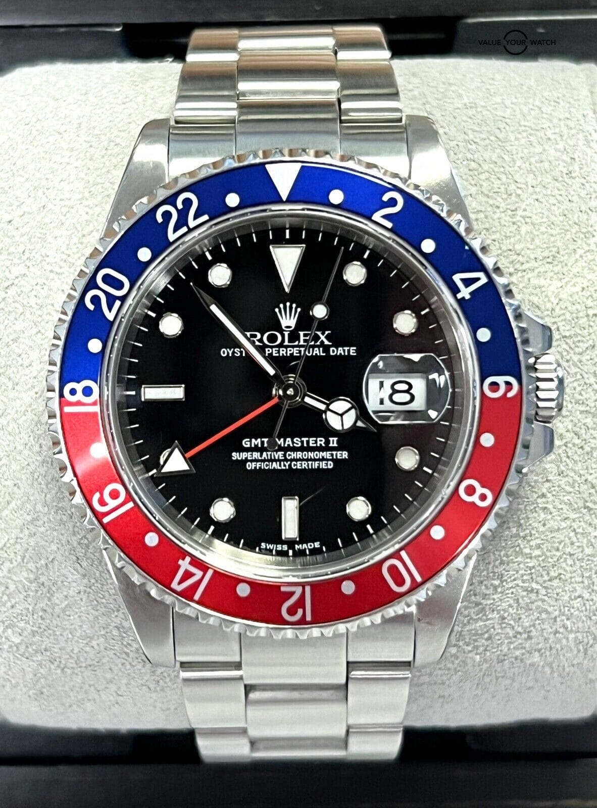 Rolex GMT Master II Pepsi 16710 Blue Red Stainless Steel 40mm 2023 SERVICED!