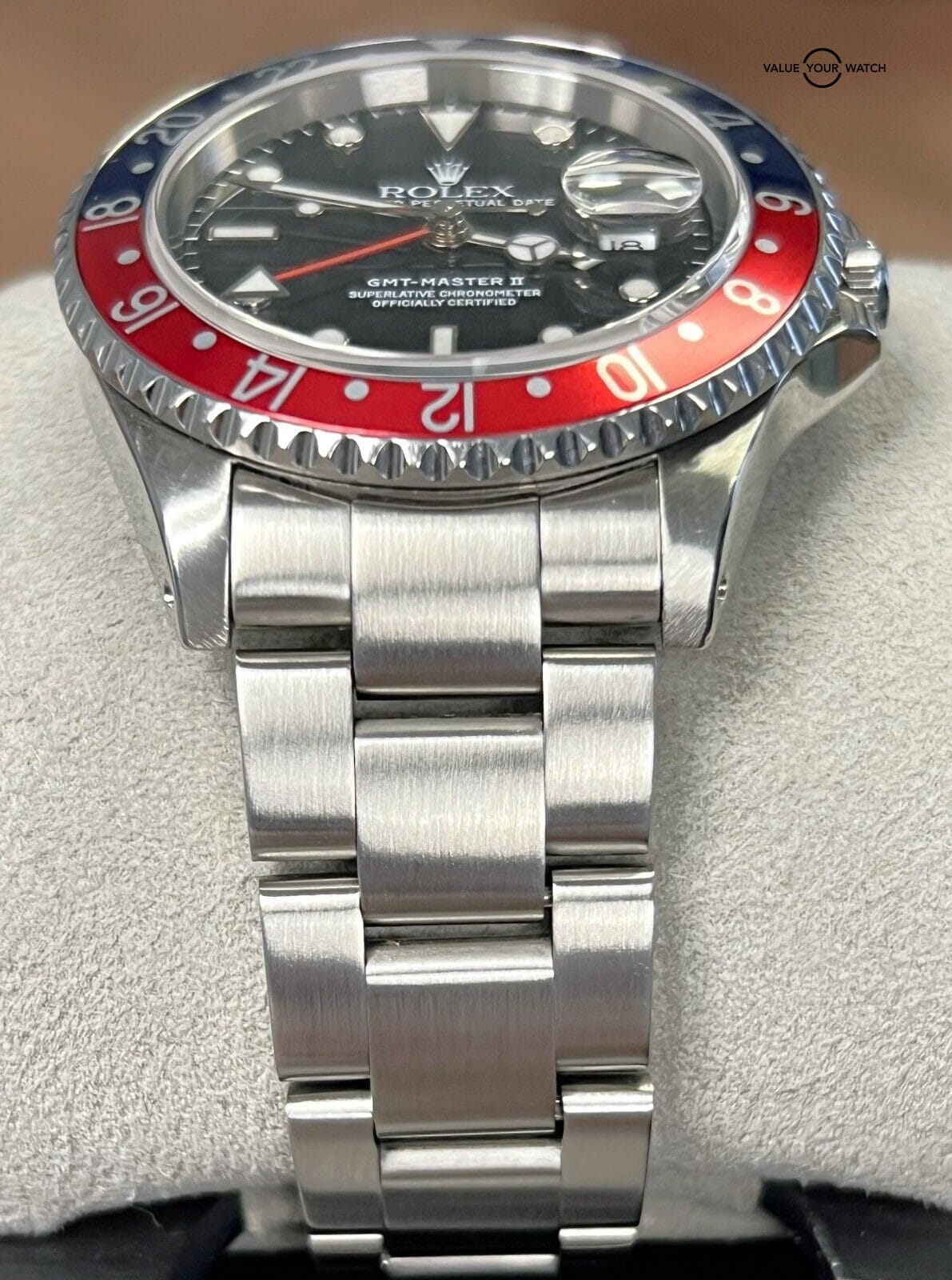 Rolex GMT Master II Pepsi 16710 Blue Red Stainless Steel 40mm 2023 SERVICED! - Image 11