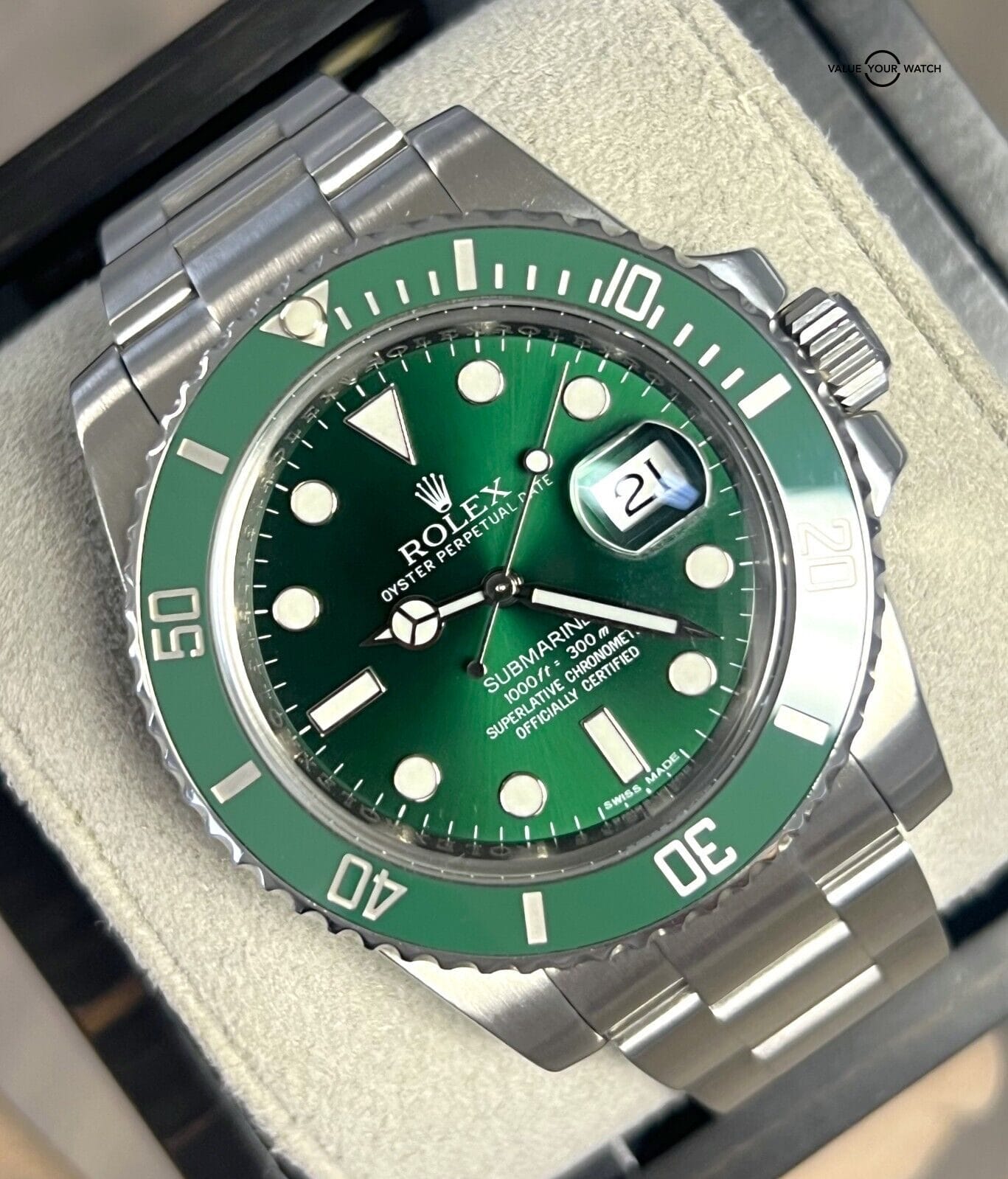 Rolex Submariner “Hulk” 116610LV Stainless Steel 40mm BOXES/PAPERS! - Image 5
