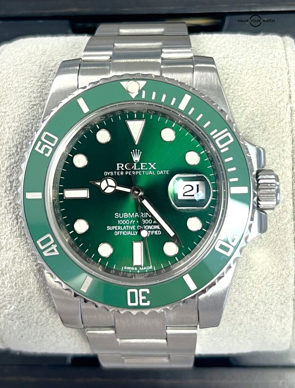 Rolex Submariner “Hulk” 116610LV Stainless Steel 40mm BOXES/PAPERS!