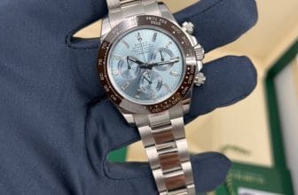 2020 Rolex Daytona 116506A Platinum Ice Blue Dial with Baguette Hour Markers