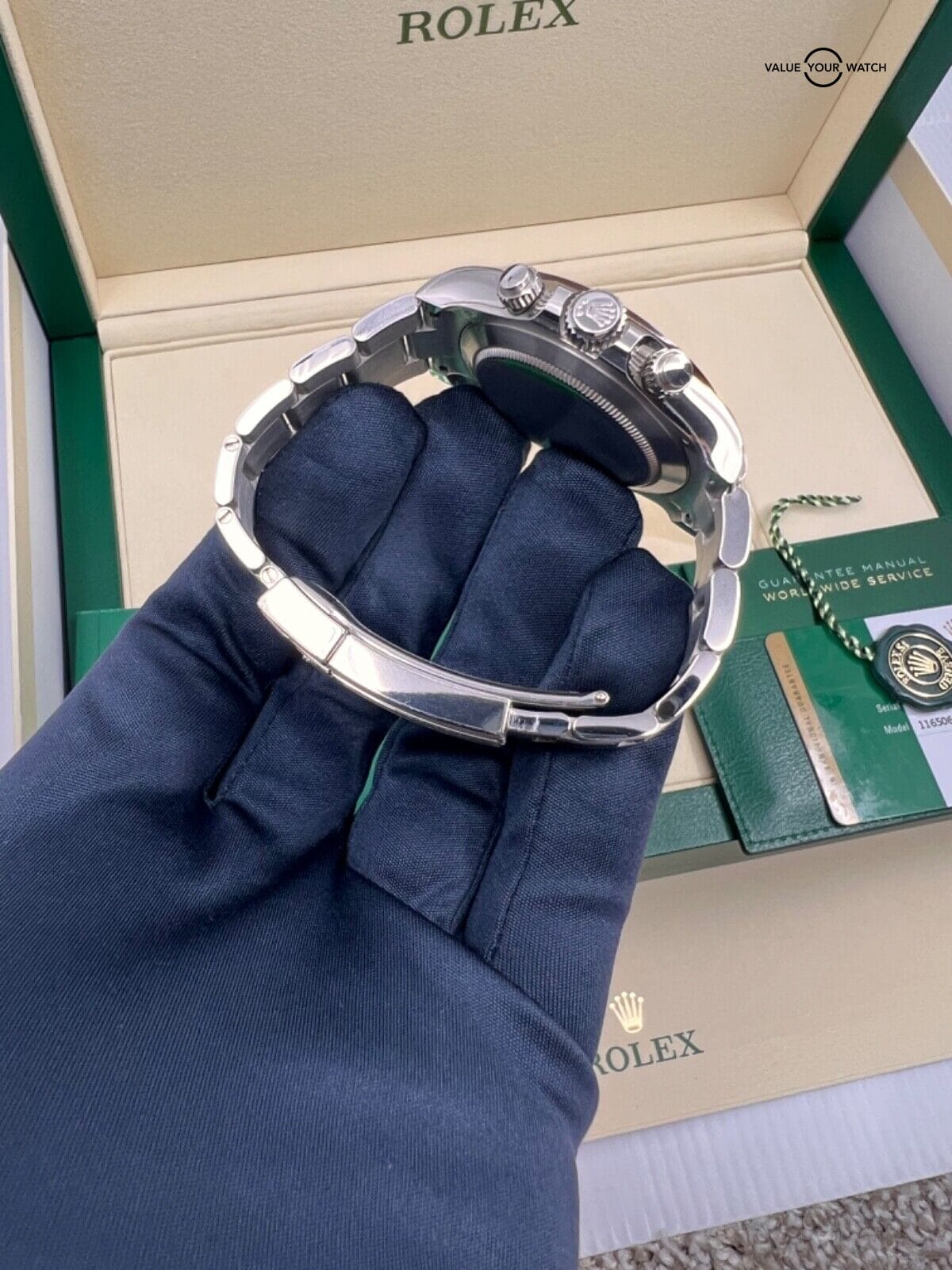 2020 Rolex Daytona 116506A Platinum Ice Blue Dial with Baguette Hour Markers - Image 6