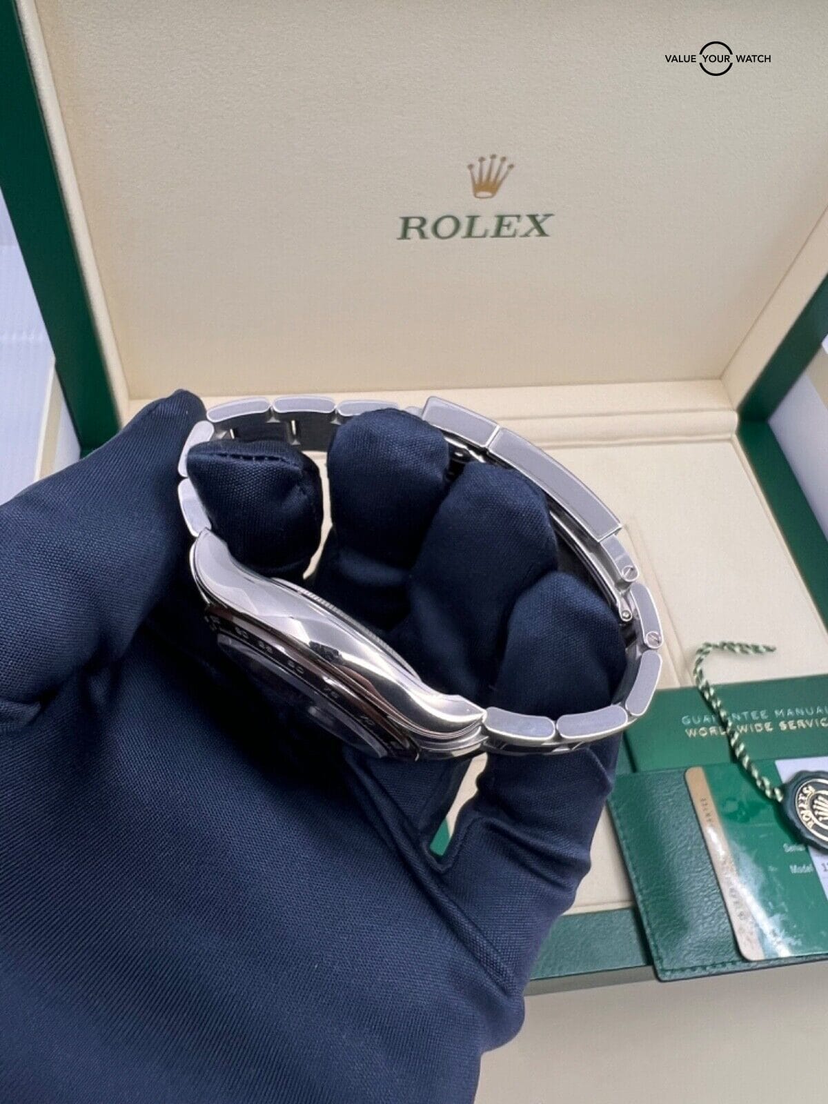 2020 Rolex Daytona 116506A Platinum Ice Blue Dial with Baguette Hour Markers - Image 7