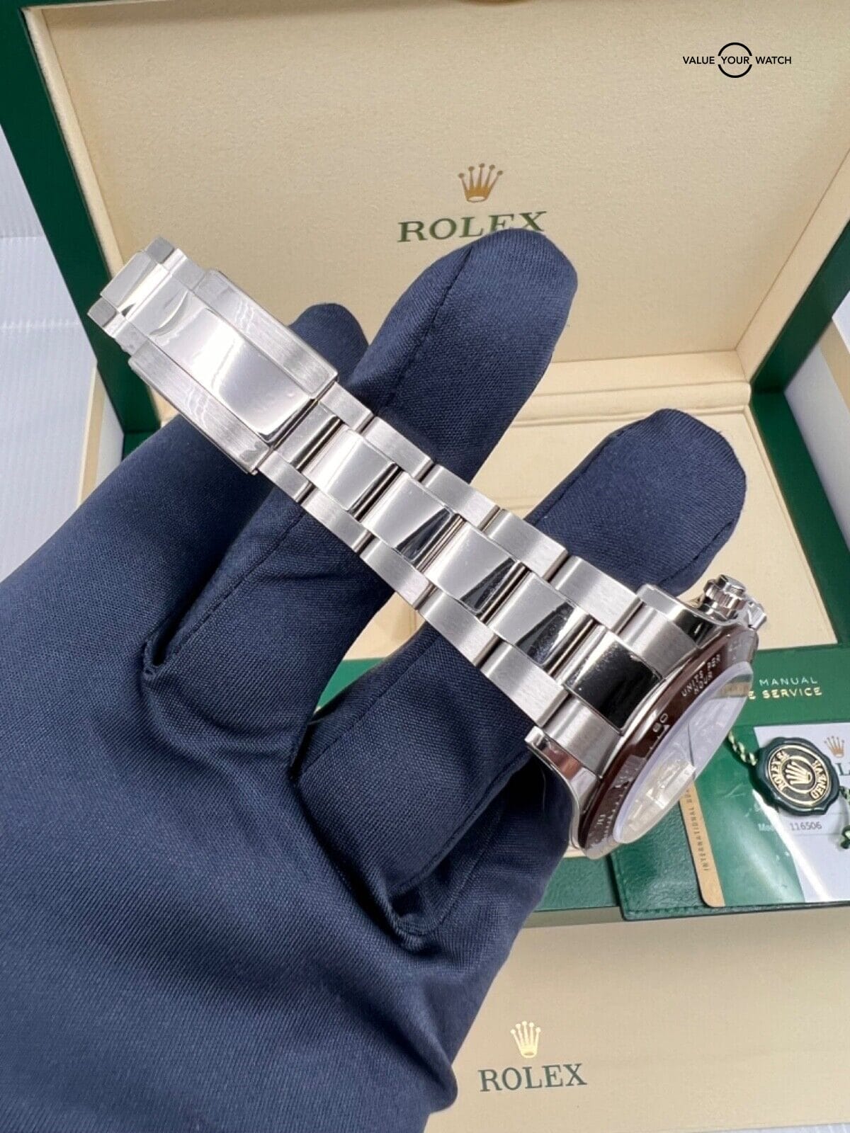 2020 Rolex Daytona 116506A Platinum Ice Blue Dial with Baguette Hour Markers - Image 9