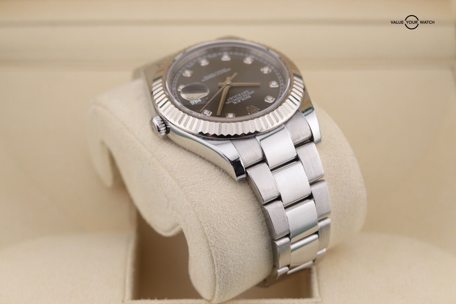 CLEAN Rolex 116334 Datejust 41 Rhodium Diamond Dial Stainless Box Paper 2016 - Image 9