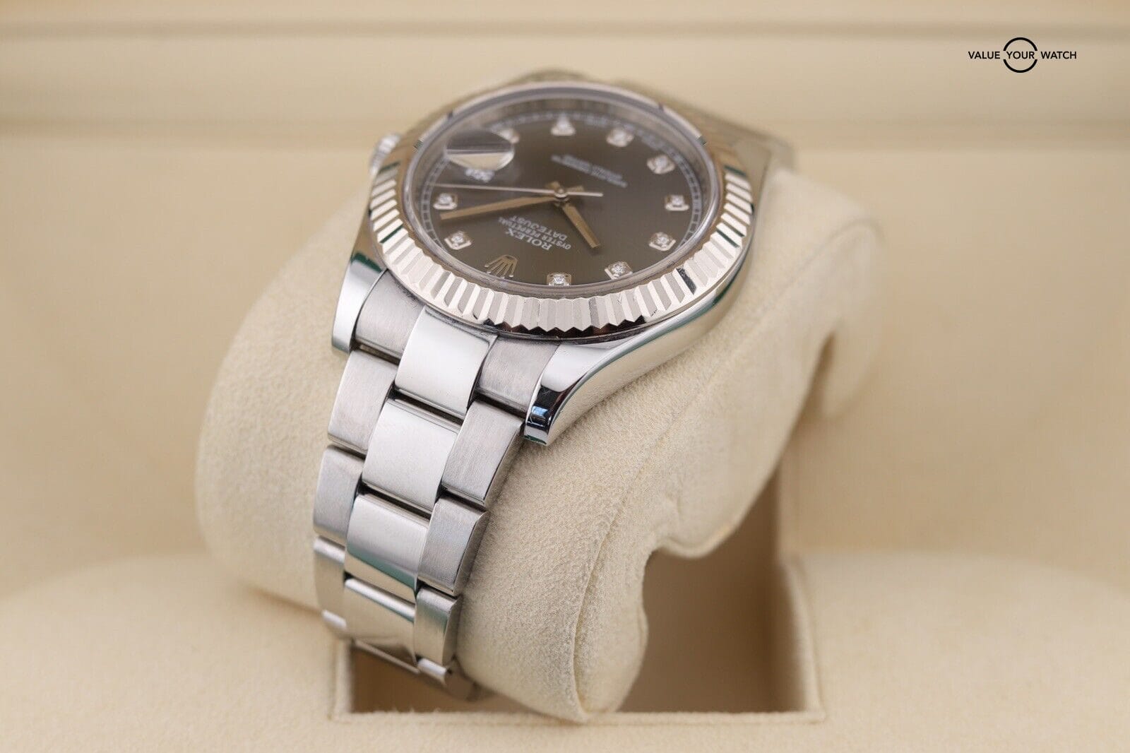 CLEAN Rolex 116334 Datejust 41 Rhodium Diamond Dial Stainless Box Paper 2016 - Image 10