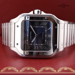 Cartier Santos De Cartier Large Model Auto Steel Mens Bracelet Watch WSSA0030